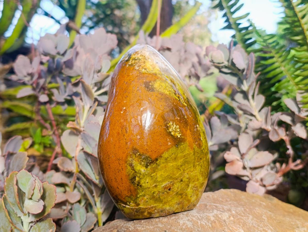 Polished Large Green Opal Standing Free Form x 1 From Betroka, Madagascar - Toprock Gemstones and Minerals 