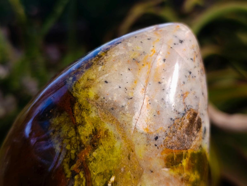 Polished Large Green Opal Standing Free Form x 1 From Betroka, Madagascar - Toprock Gemstones and Minerals 
