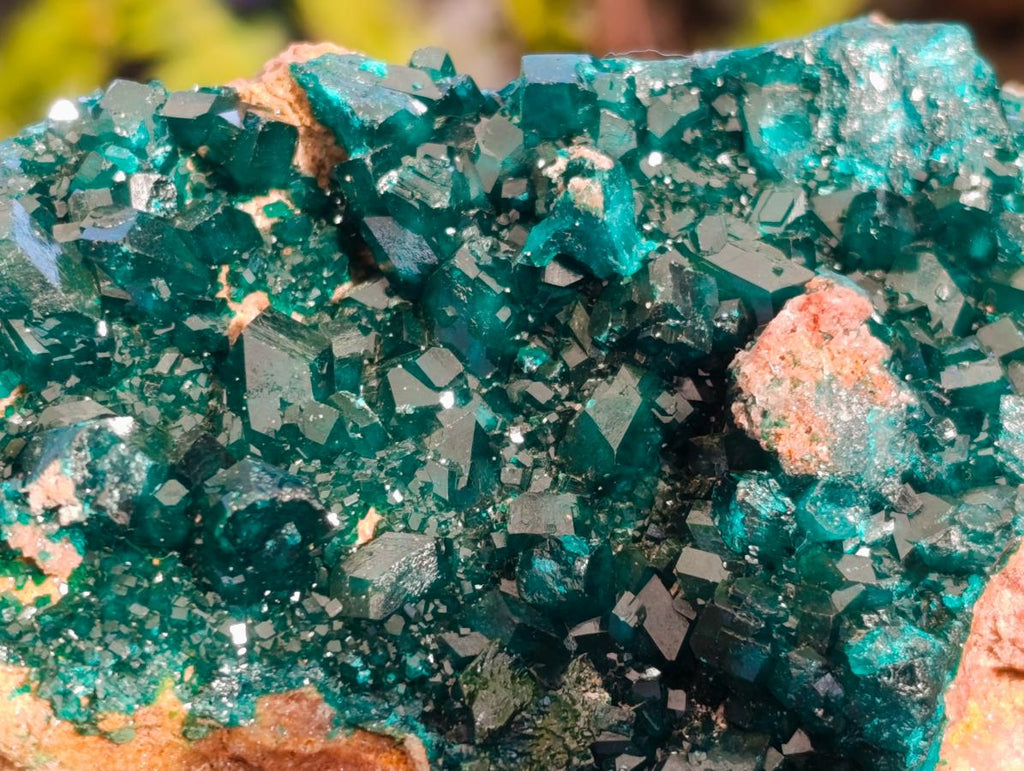 Natural Dioptase on Dolomite Specimens x 2 From Likasi, Congo - Toprock Gemstones and Minerals 