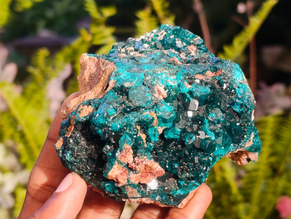 Natural Dioptase on Dolomite Specimens x 2 From Likasi, Congo - Toprock Gemstones and Minerals 