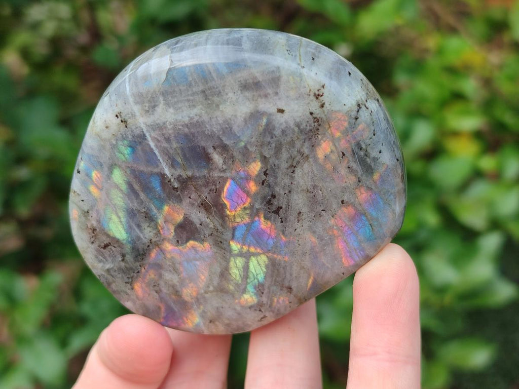 Polished Rare Purple Sunset Flash Labradorite Standing Display Pieces x 6 From Madagascar - Toprock Gemstones and Minerals 