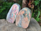 Polished Rare Purple Sunset Flash Labradorite Standing Display Pieces x 6 From Madagascar - Toprock Gemstones and Minerals 