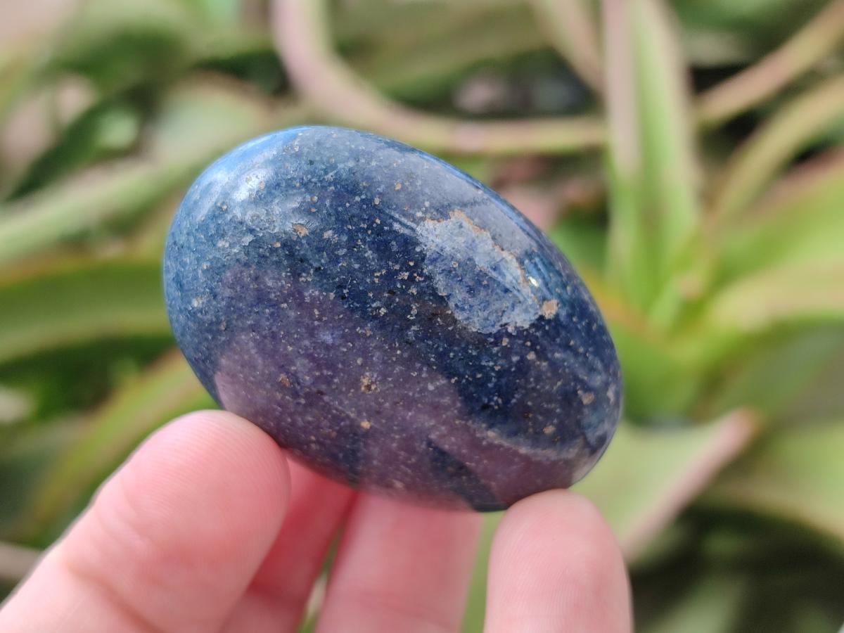 Polished Lazulite Palm Stones x 35 From Madagascar - Toprock Gemstones and Minerals 
