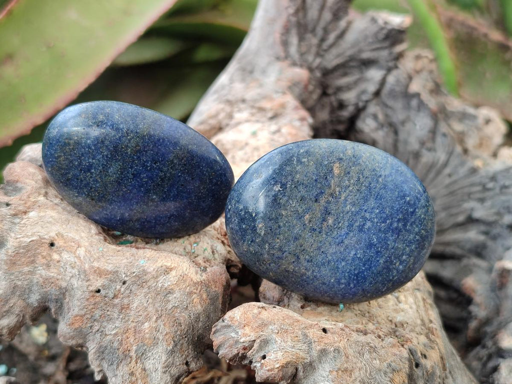 Polished Lazulite Palm Stones x 35 From Madagascar - Toprock Gemstones and Minerals 