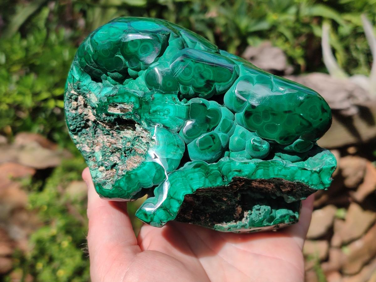 Polished Botryoidal Malachite Specimen x 1 From Congo - Toprock Gemstones and Minerals 