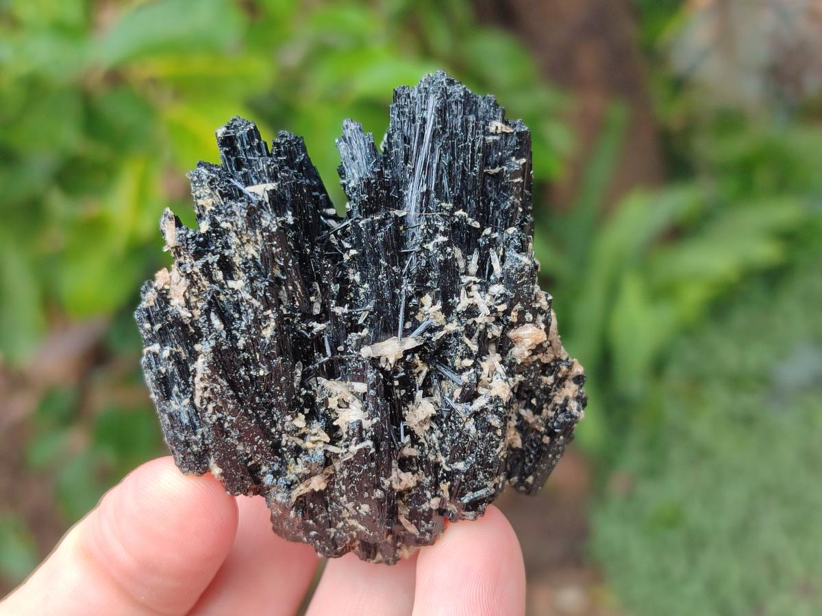 Natural Schorl Black Tourmaline Specimens x 6 From Erongo, Namibia - Toprock Gemstones and Minerals 