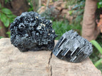 Natural Schorl Black Tourmaline Specimens x 6 From Erongo, Namibia - Toprock Gemstones and Minerals 