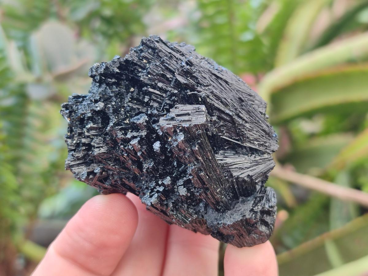 Natural Schorl Black Tourmaline Specimens x 6 From Erongo, Namibia - Toprock Gemstones and Minerals 
