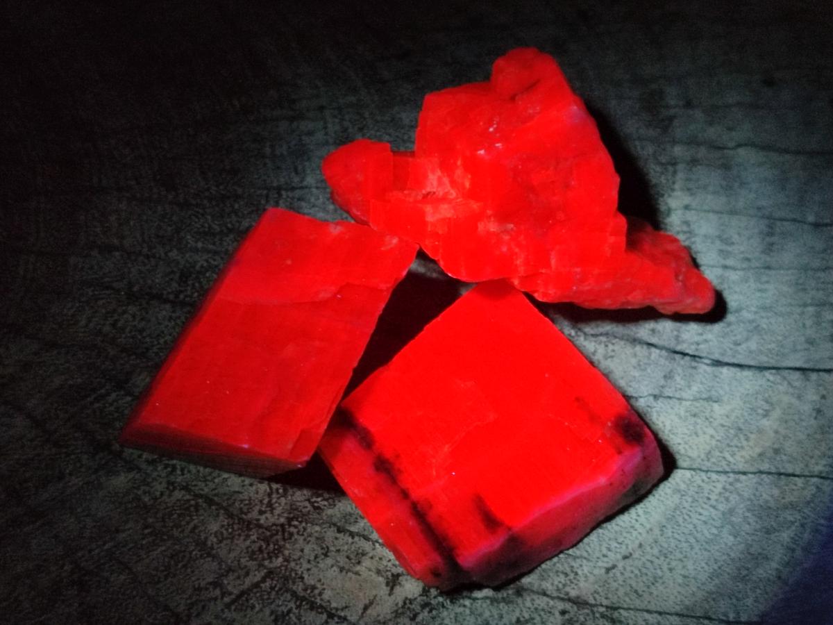 Natural Rhombohedral Sunset Orange Calcite Specimens x 24 From Spitzkop, Namibia - Toprock Gemstones and Minerals 