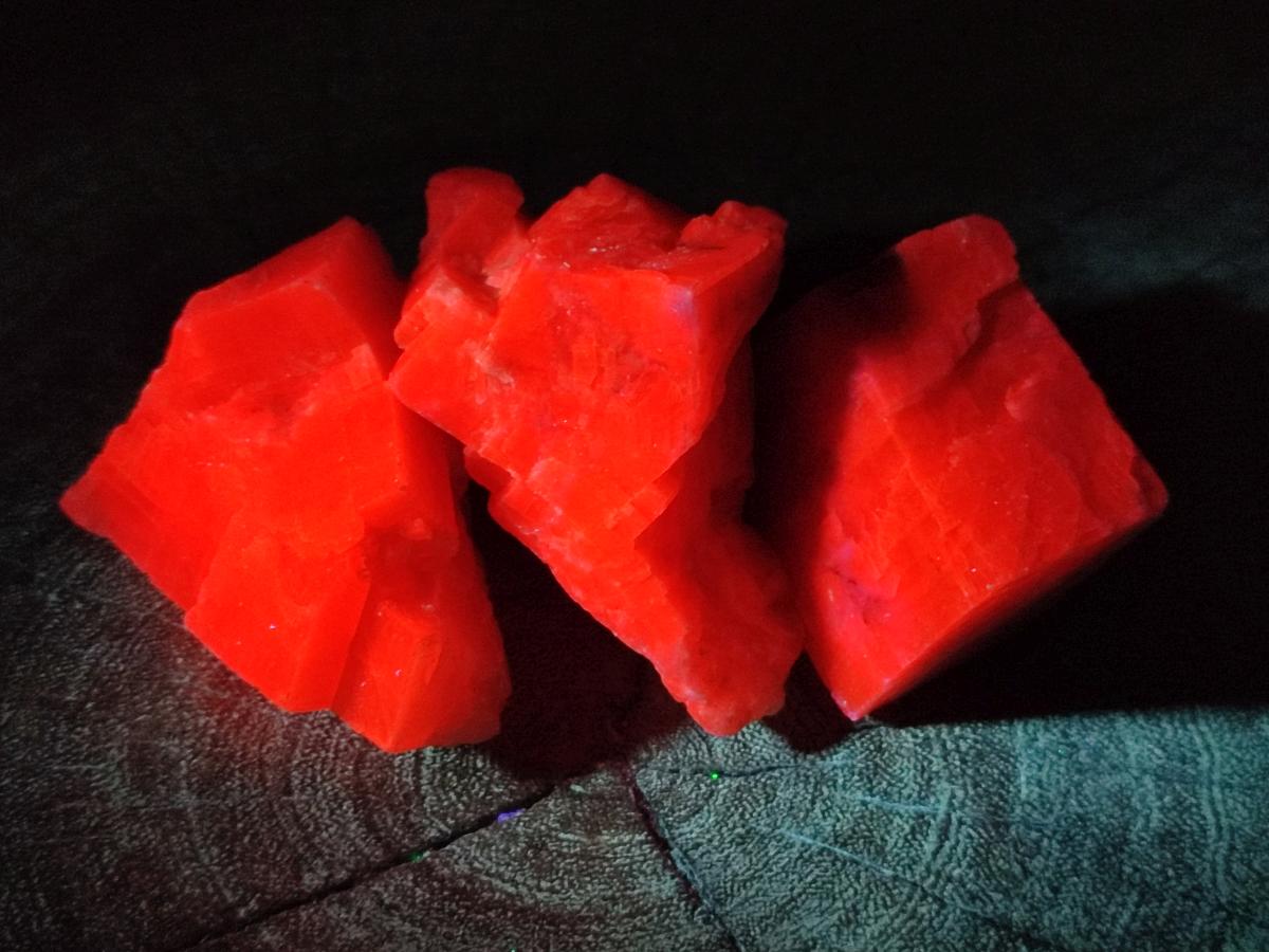 Natural Rhombohedral Sunset Orange Calcite Specimens x 24 From Spitzkop, Namibia - Toprock Gemstones and Minerals 
