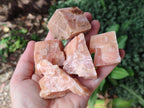 Natural Rhombohedral Sunset Orange Calcite Specimens x 24 From Spitzkop, Namibia - Toprock Gemstones and Minerals 