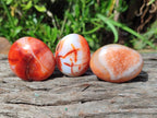 Polished Carnelian Agate Gemstone Palm Stones x 26 From Madagascar - Toprock Gemstones and Minerals 