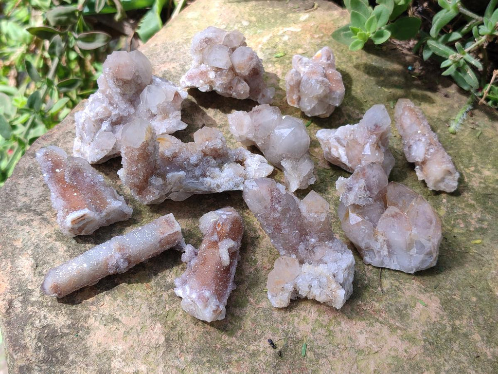 Natural Spirit Quartz Clusters with Limonite x 35 From Boekenhouthoek, South Africa - Toprock Gemstones and Minerals 
