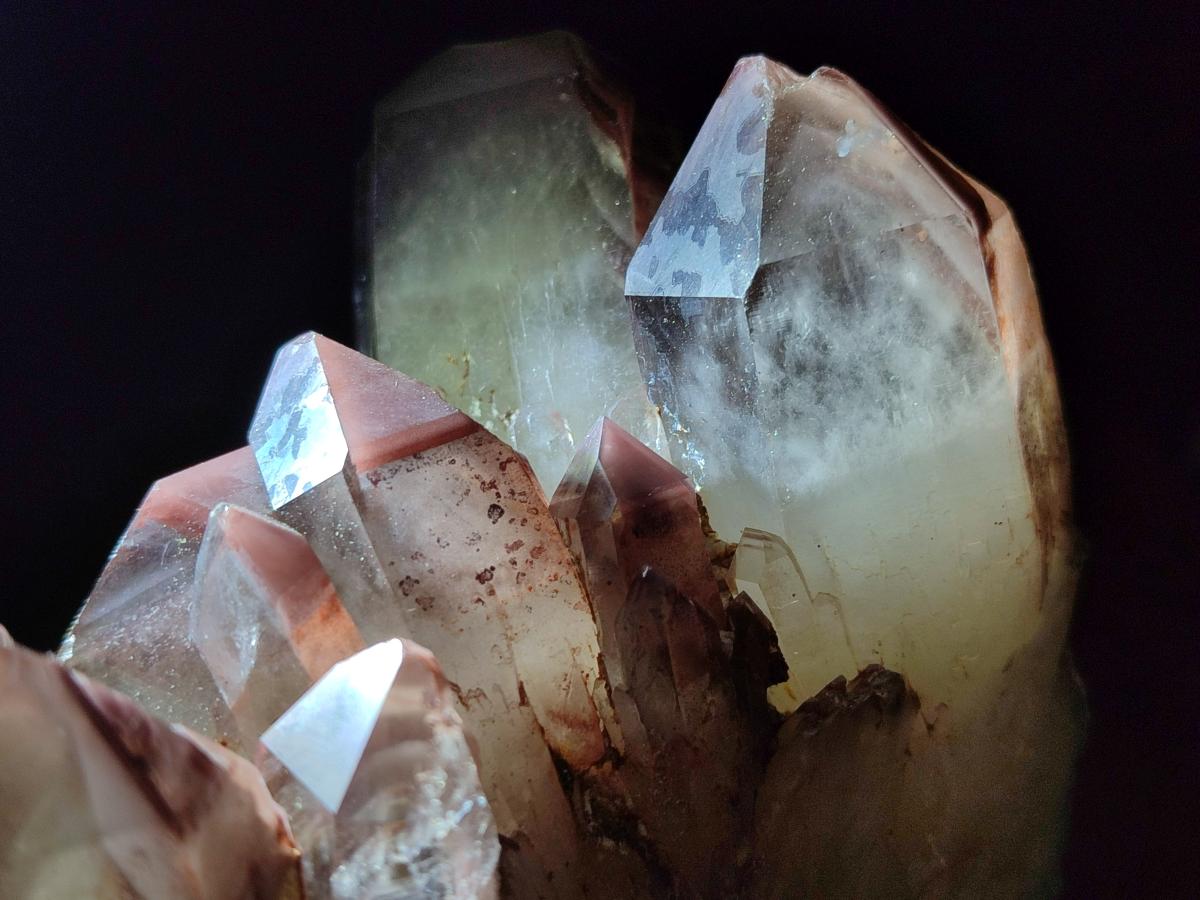 Natural Red Hematoid Quartz Crystal Clusters x 3 From Karoi, Zimbabwe - Toprock Gemstones and Minerals 