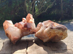 Natural Red Hematoid Quartz Crystal Clusters x 3 From Karoi, Zimbabwe - Toprock Gemstones and Minerals 