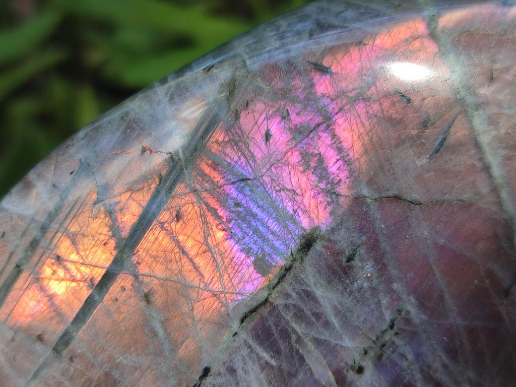 Polished Rare Purple Sunset Flash Labradorite Standing Free Forms x 4 From Madagascar - Toprock Gemstones and Minerals 