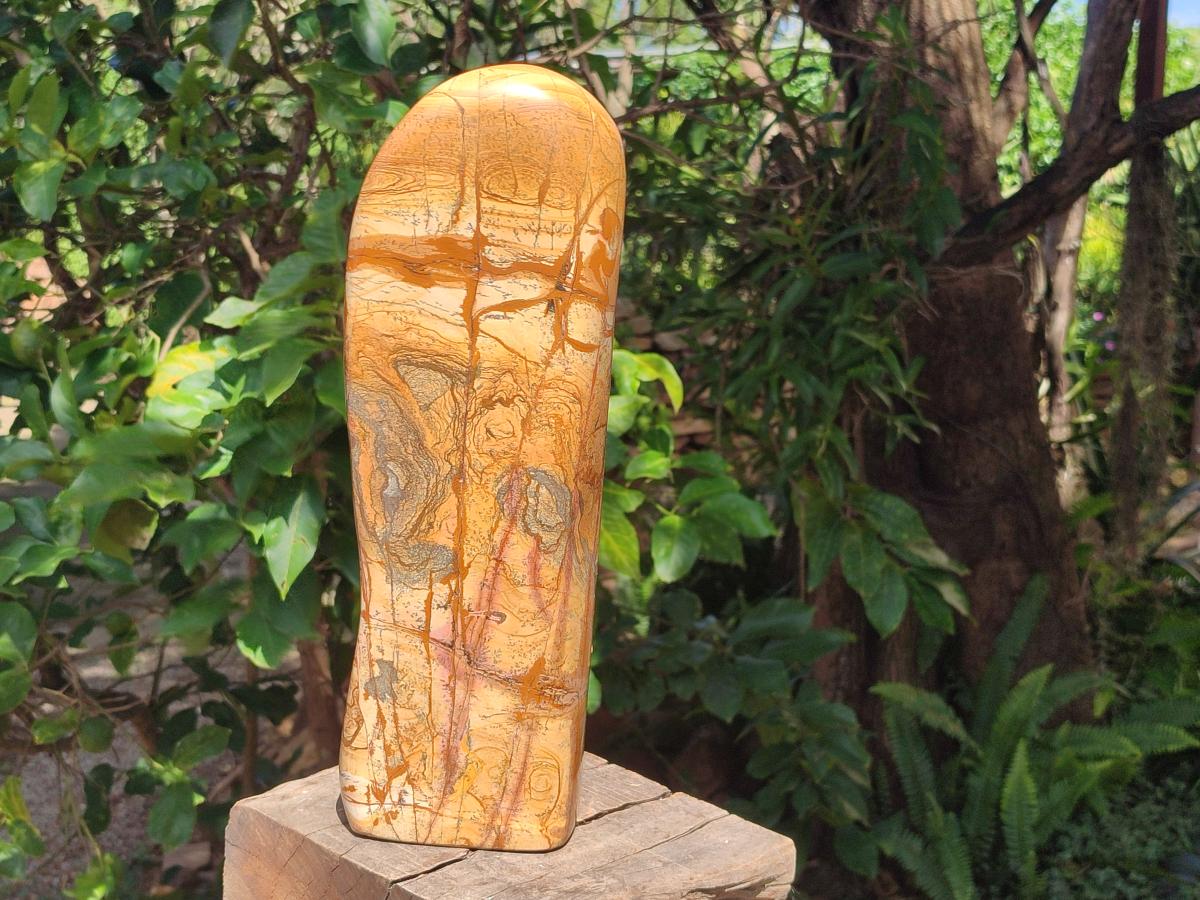 Polished XL Picture Stone Jasper Standing Display Piece x 1 From Ais-Ais, Namibia - Toprock Gemstones and Minerals 