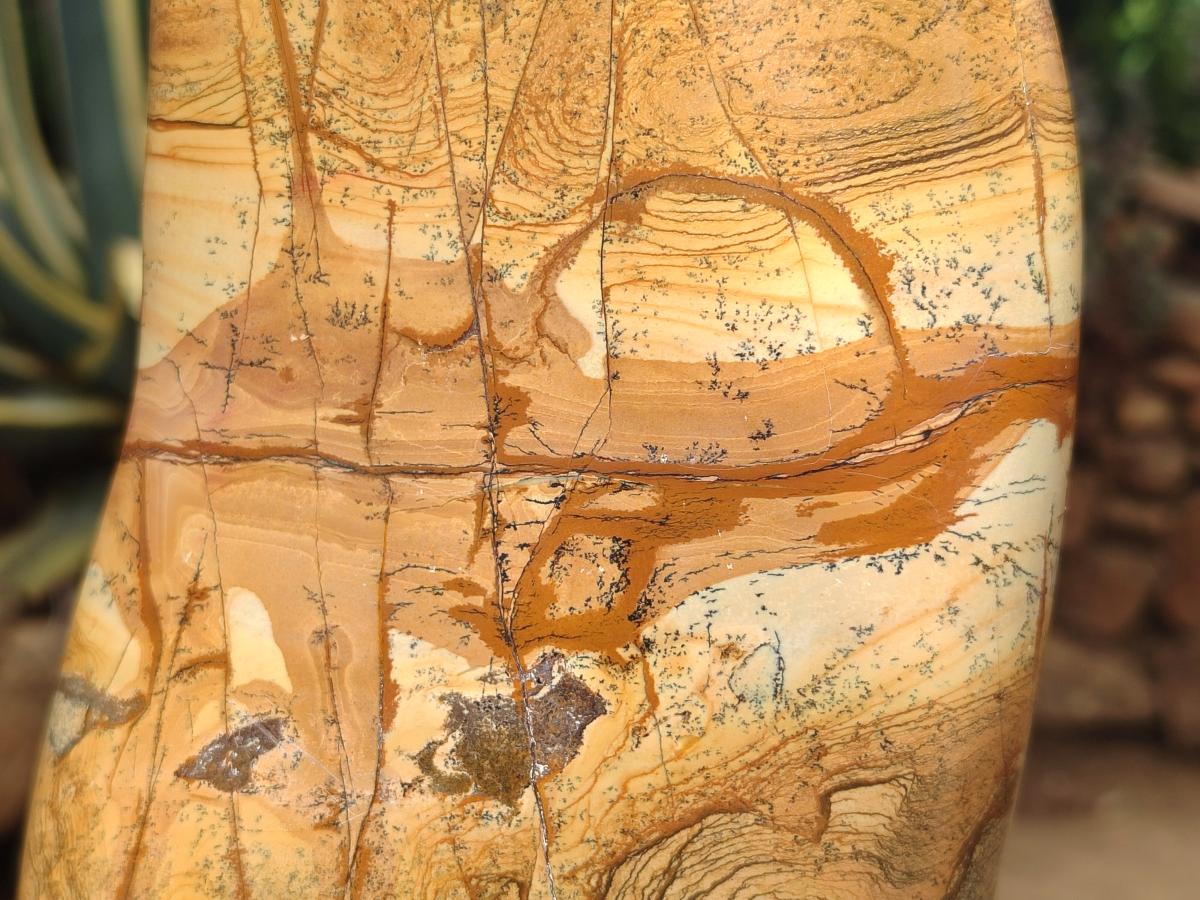 Polished XL Picture Stone Jasper Standing Display Piece x 1 From Ais-Ais, Namibia - Toprock Gemstones and Minerals 
