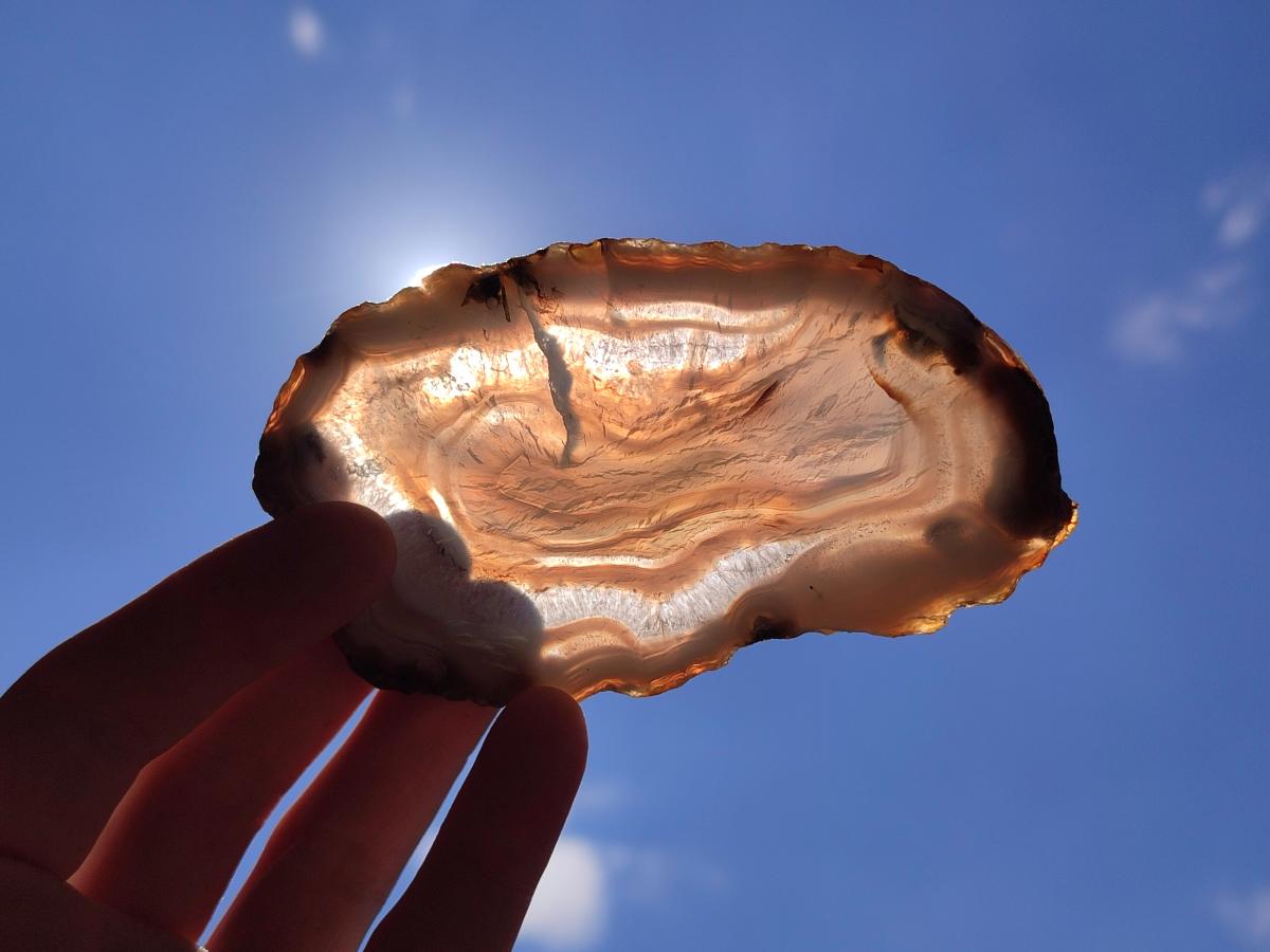 Polished Banded Agate Slices x 12 From Madagascar - Toprock Gemstones and Minerals 