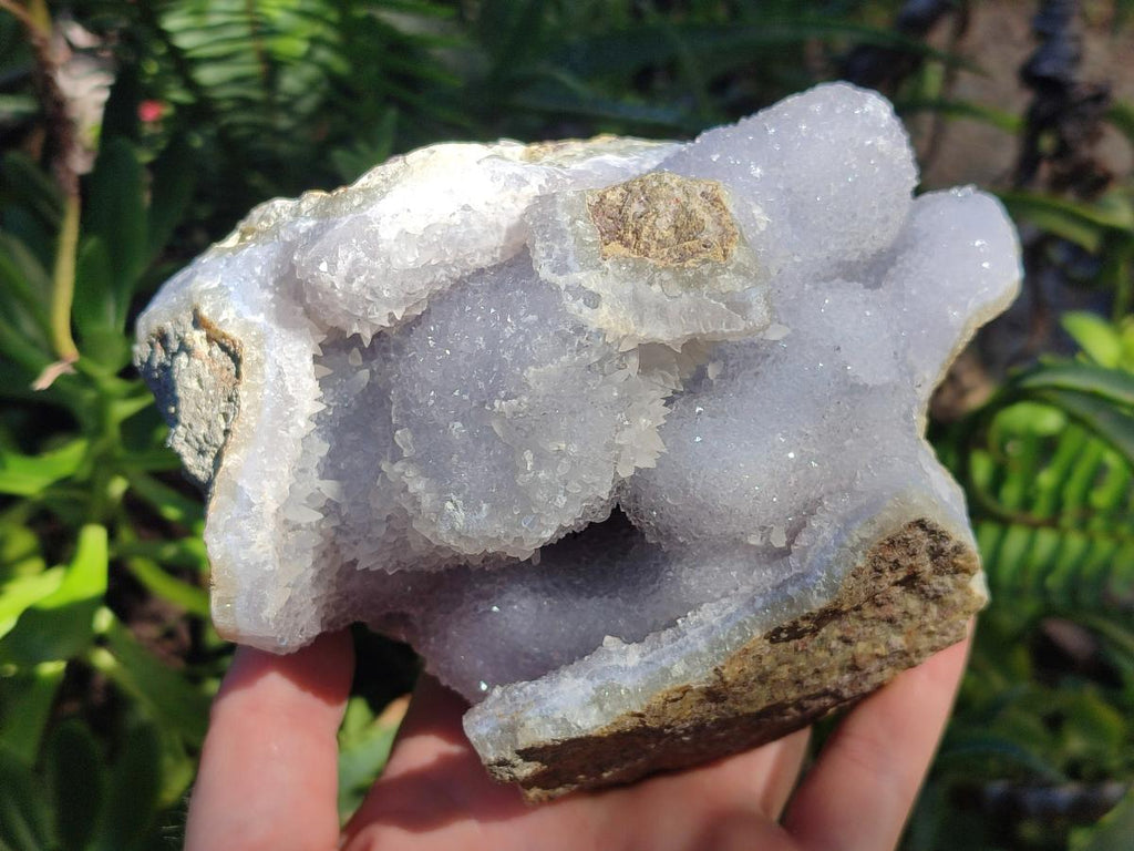 Natural Blue Lace Agate Geode Specimens x 2 From Nsanje, Malawi - Toprock Gemstones and Minerals 
