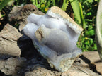 Natural Blue Lace Agate Geode Specimens x 2 From Nsanje, Malawi - Toprock Gemstones and Minerals 