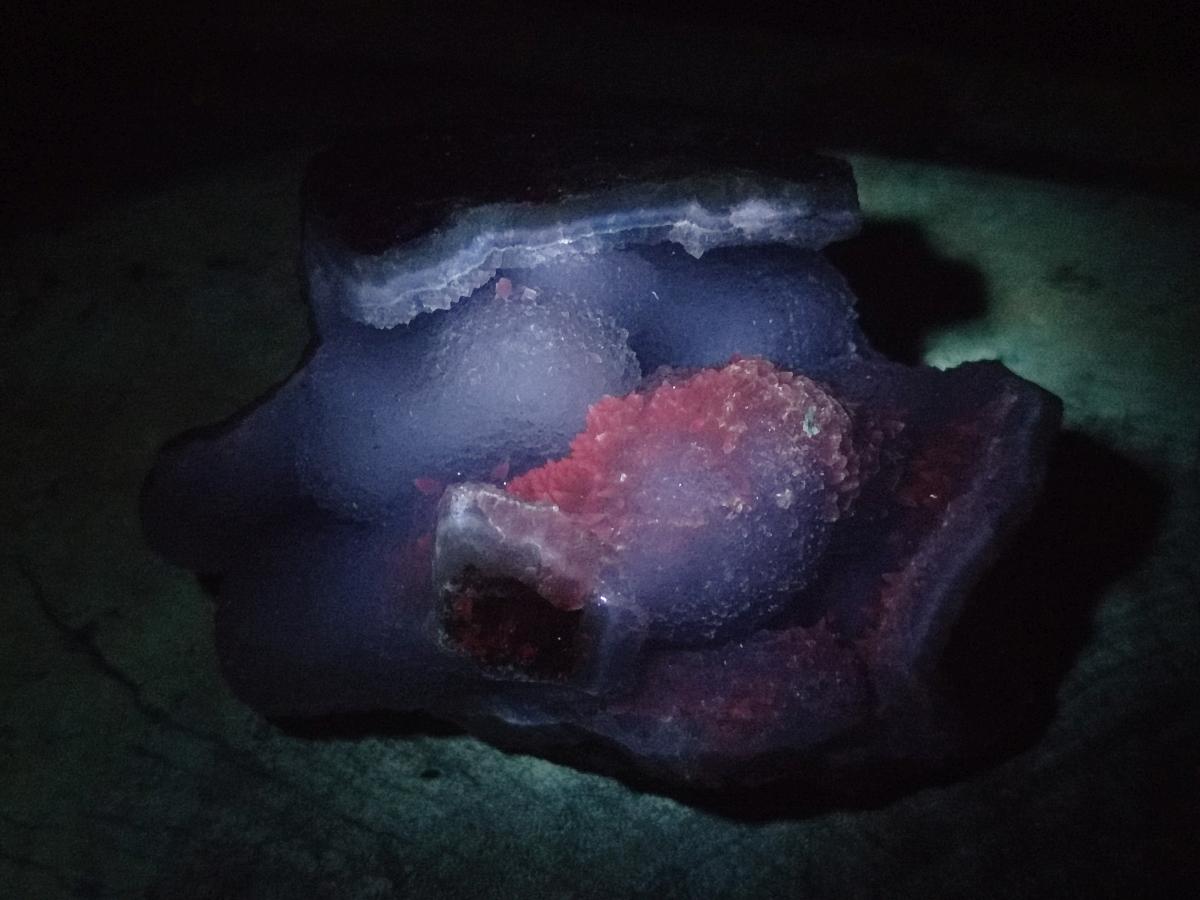 Natural Blue Lace Agate Geode Specimens x 2 From Nsanje, Malawi - Toprock Gemstones and Minerals 