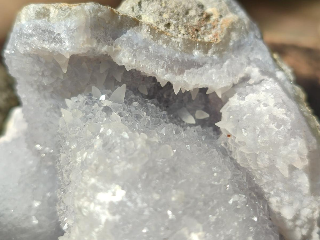 Natural Blue Lace Agate Geode Specimens x 2 From Nsanje, Malawi - Toprock Gemstones and Minerals 