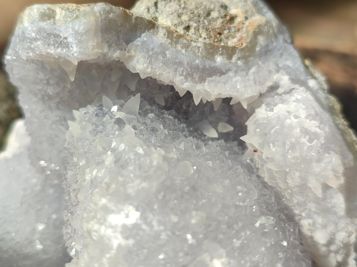Natural Blue Lace Agate Geode Specimens x 2 From Nsanje, Malawi - Toprock Gemstones and Minerals 