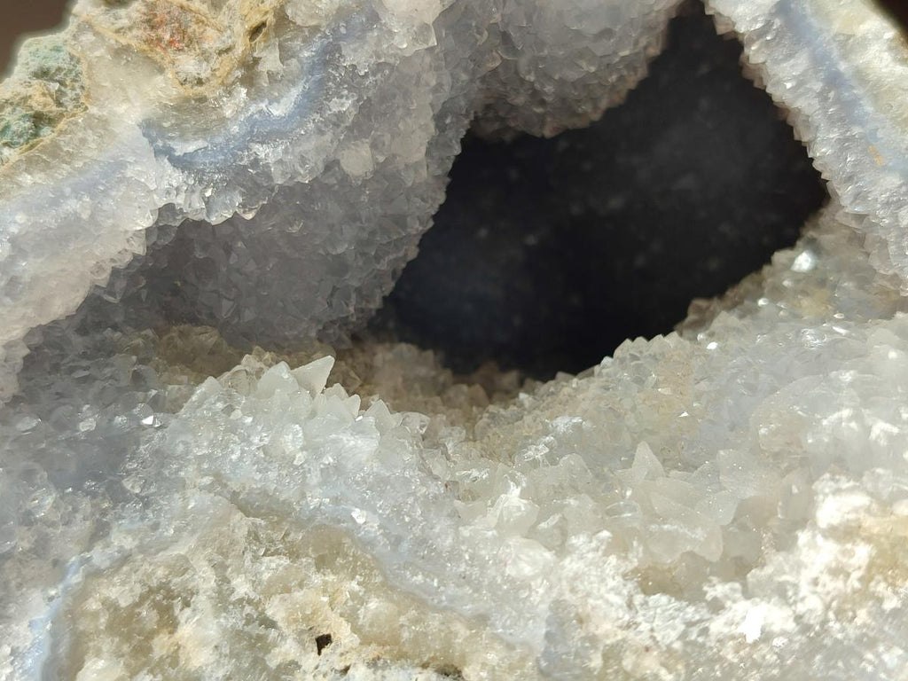 Natural Blue Lace Agate Geode Specimens x 2 From Nsanje, Malawi - Toprock Gemstones and Minerals 