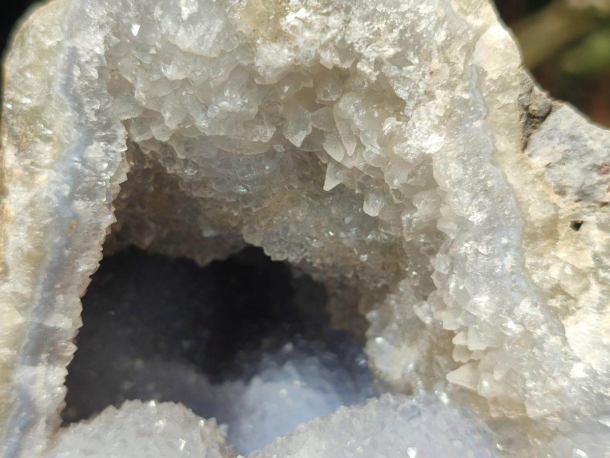 Natural Blue Lace Agate Geode Specimens x 2 From Nsanje, Malawi - Toprock Gemstones and Minerals 