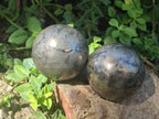 Polished Basalt Pharaoh Stone Spheres x 3 From Iron Duke Mine, Zimbabwe - Toprock Gemstones and Minerals 