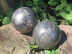 Polished Basalt Pharaoh Stone Spheres x 3 From Iron Duke Mine, Zimbabwe - Toprock Gemstones and Minerals 