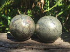 Polished Basalt Pharaoh Stone Spheres x 3 From Iron Duke Mine, Zimbabwe - Toprock Gemstones and Minerals 