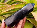 Polished Black Basalt Crystal Points x 4 From Madagascar - Toprock Gemstones and Minerals 