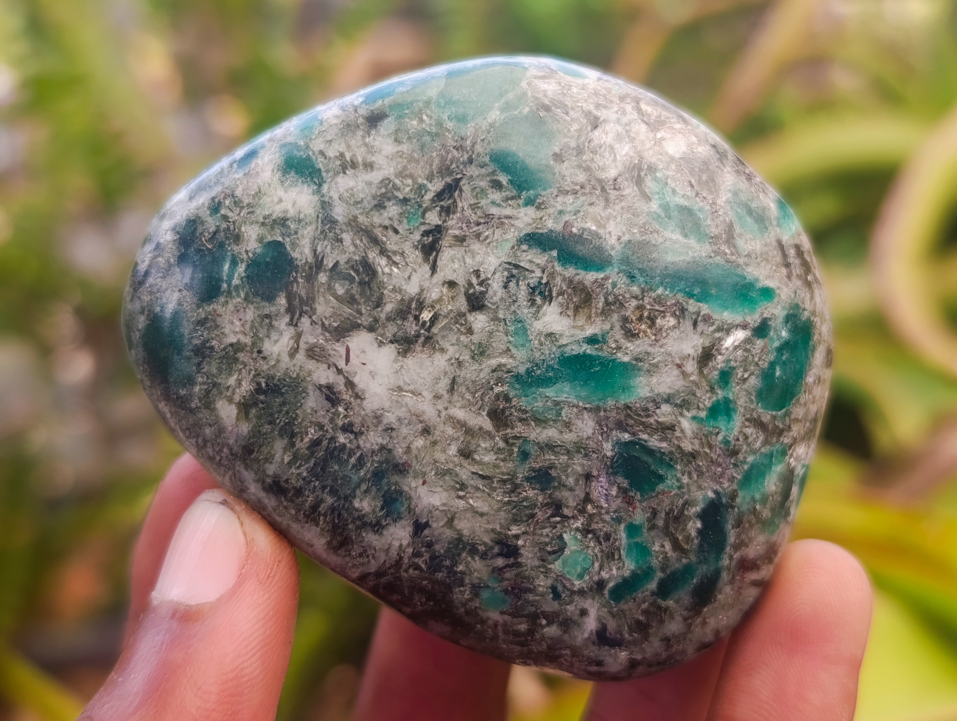 Polished Emerald Mica 'Mutokolite' Free Forms x 6 From Mutoko, Zimbabwe - Toprock Gemstones and Minerals 