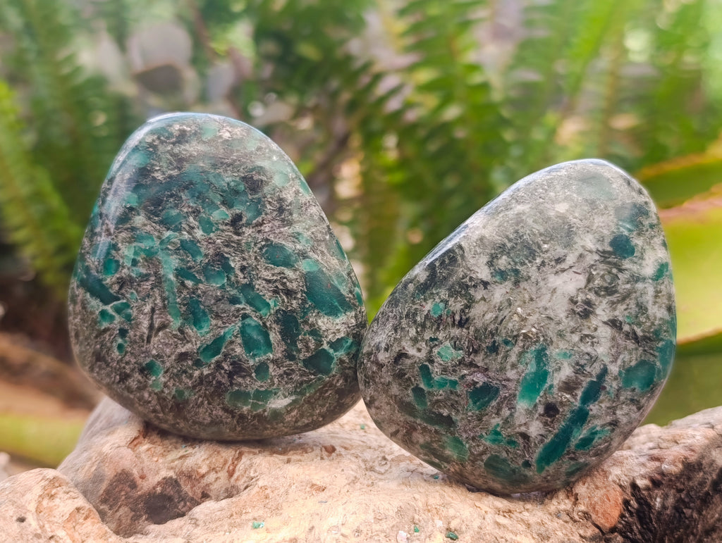 Polished Emerald Mica 'Mutokolite' Free Forms x 6 From Mutoko, Zimbabwe - Toprock Gemstones and Minerals 