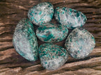 Polished Emerald Mica 'Mutokolite' Free Forms x 6 From Mutoko, Zimbabwe - Toprock Gemstones and Minerals 