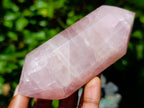Polished Double Terminated Gemmy Rose Quartz Crystals x 12 From Madagascar - Toprock Gemstones and Minerals 