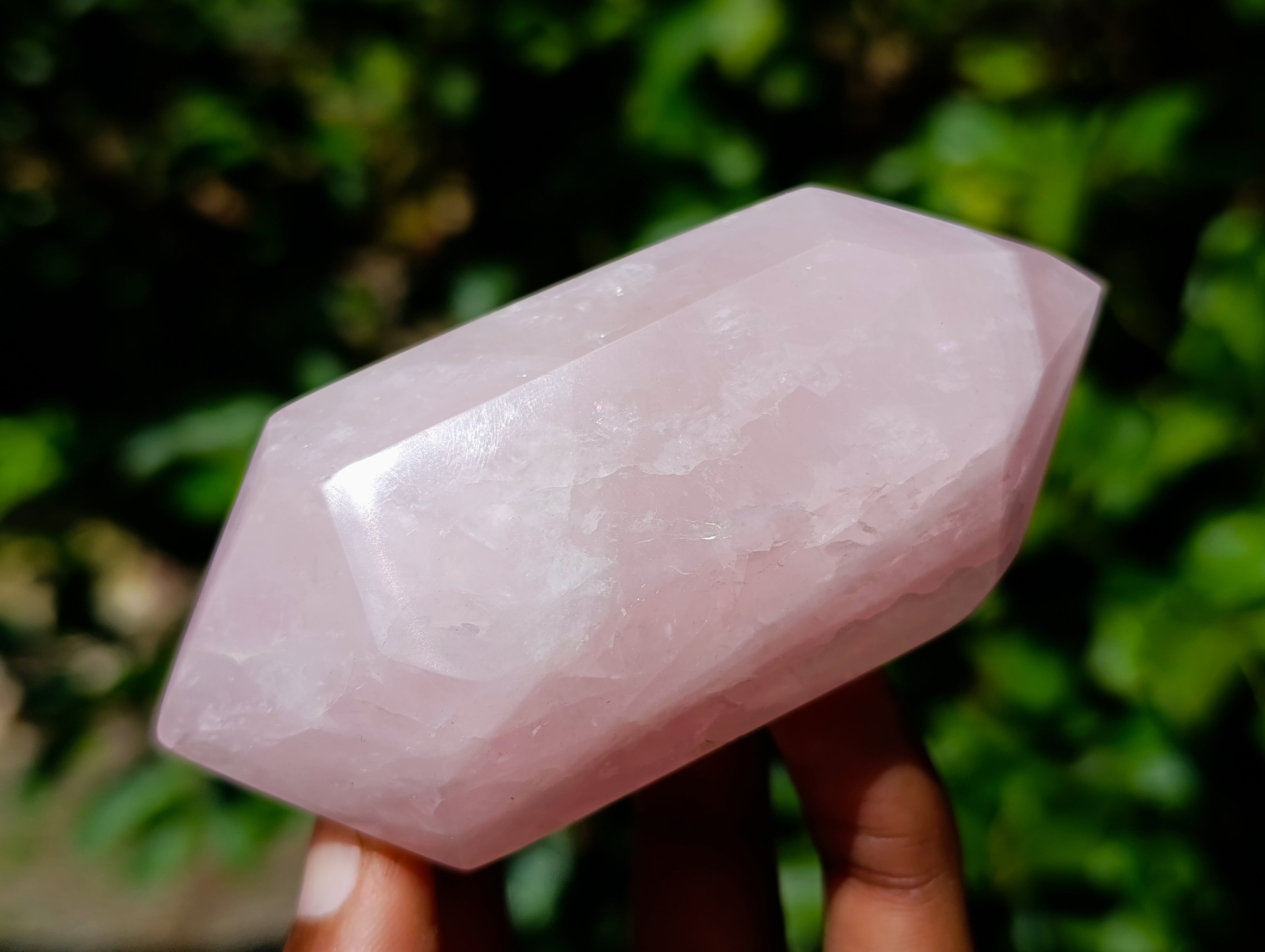 Polished Double Terminated Gemmy Rose Quartz Crystals x 12 From Madagascar - Toprock Gemstones and Minerals 