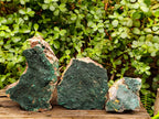 Natural Fine Botryoidal Crystalline Malachite Specimens x 3 From Tenke Fungurume, Congo - Toprock Gemstones and Minerals 