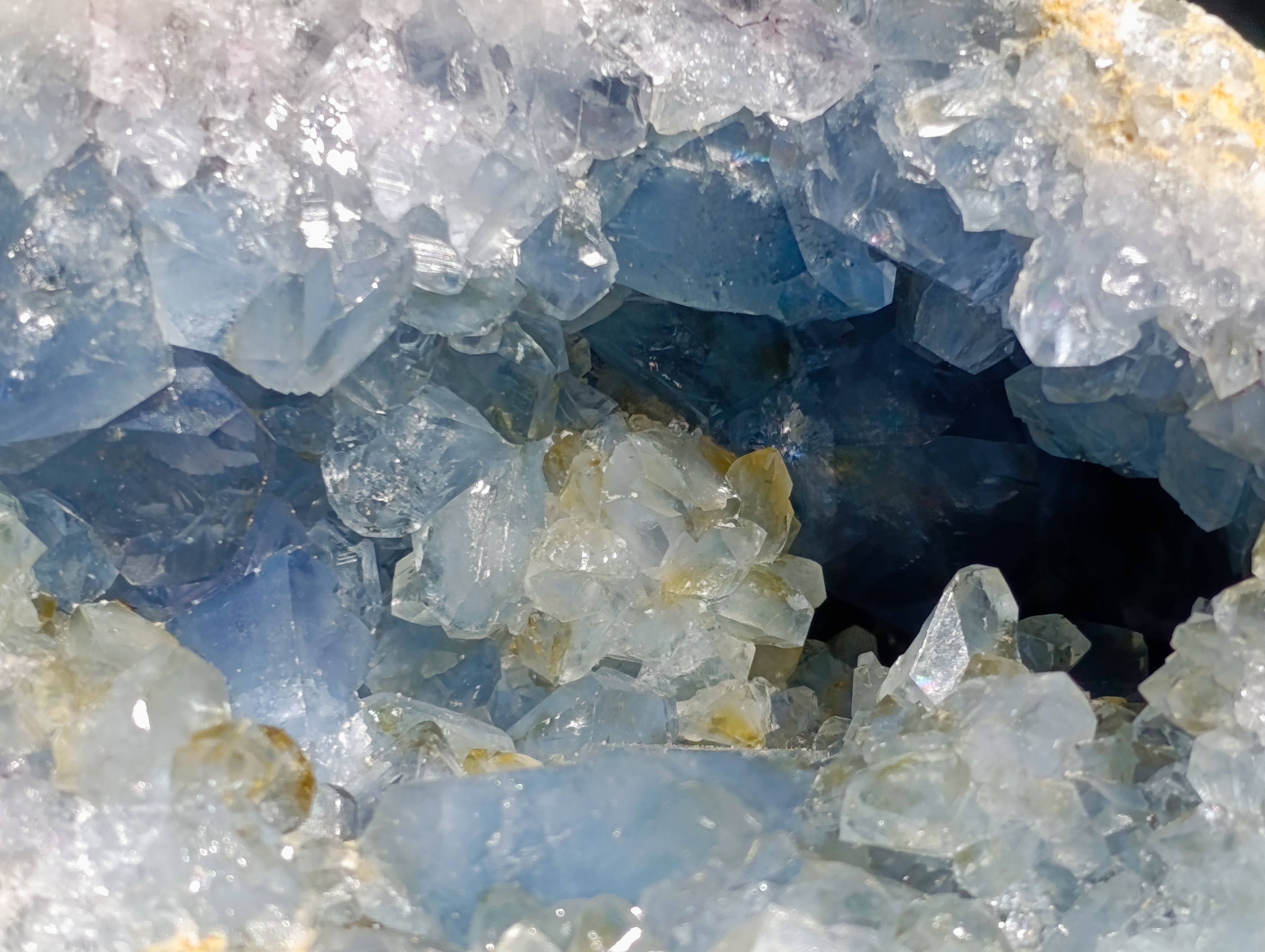 Natural Large Blue Celestite Geode Specimen x 1 From Sakoany, Madagascar - Toprock Gemstones and Minerals 