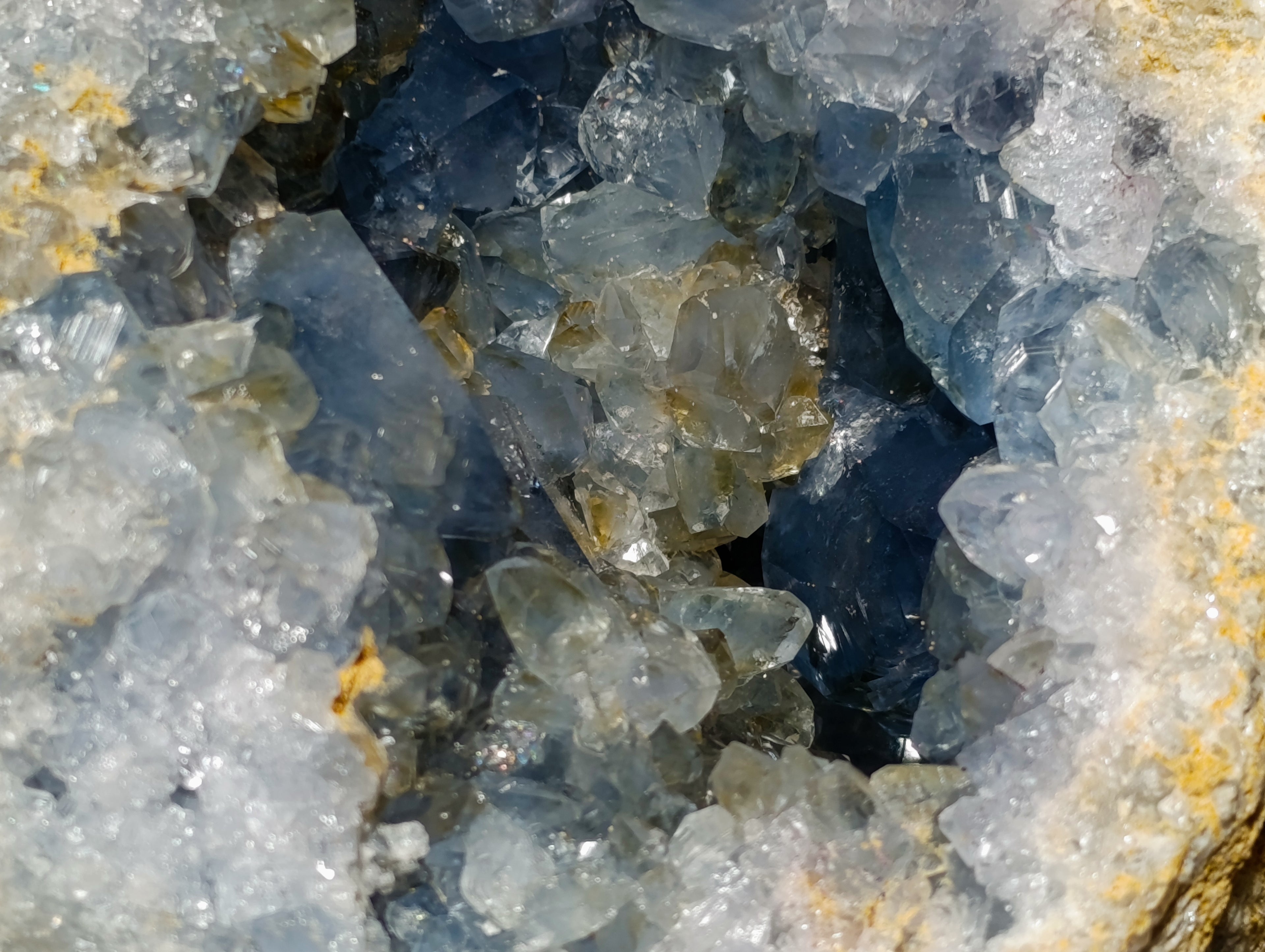 Natural Large Blue Celestite Geode Specimen x 1 From Sakoany, Madagascar - Toprock Gemstones and Minerals 