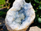Natural Large Blue Celestite Geode Specimen x 1 From Sakoany, Madagascar - Toprock Gemstones and Minerals 