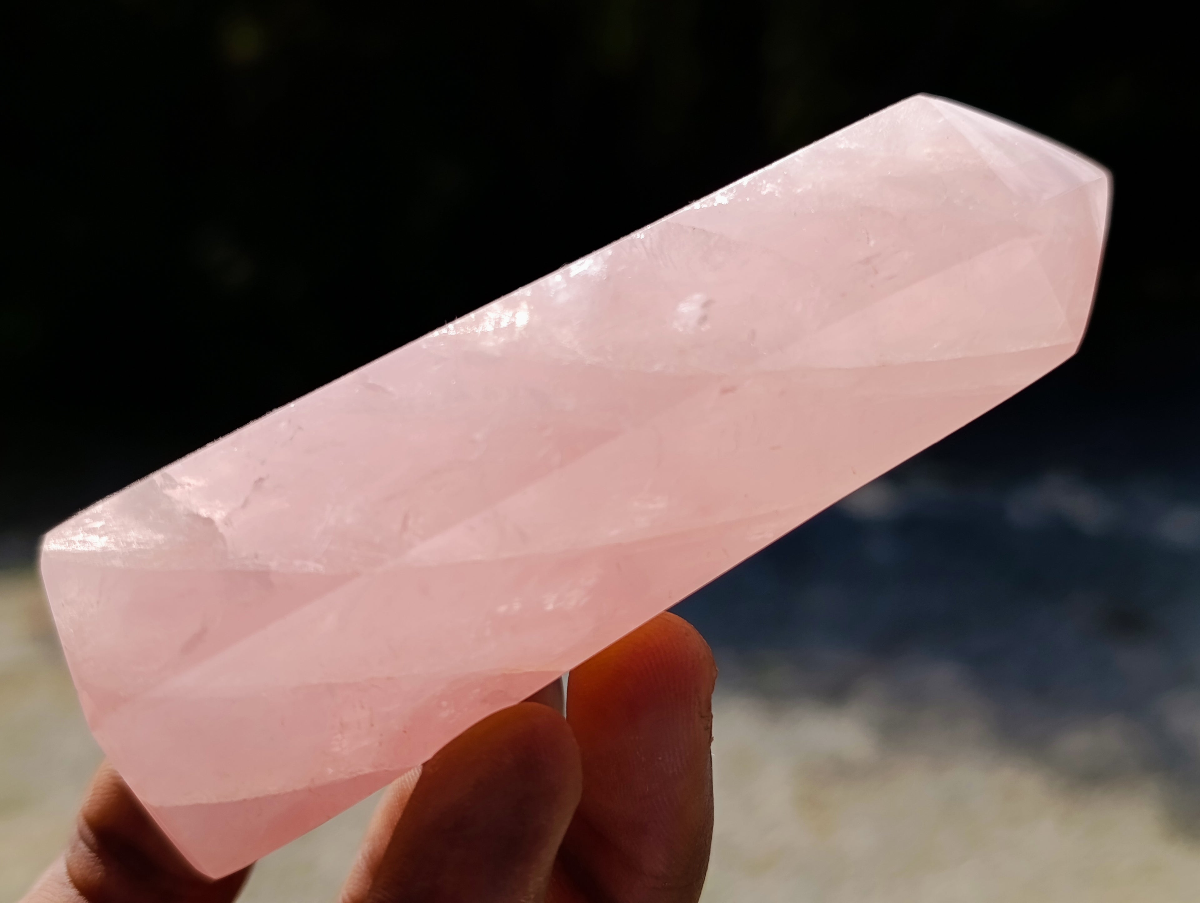 Polished Gemmy Rose Quartz Crystals x 6 From Madagascar - Toprock Gemstones and Minerals 