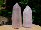 Polished Gemmy Rose Quartz Crystals x 6 From Madagascar - Toprock Gemstones and Minerals 