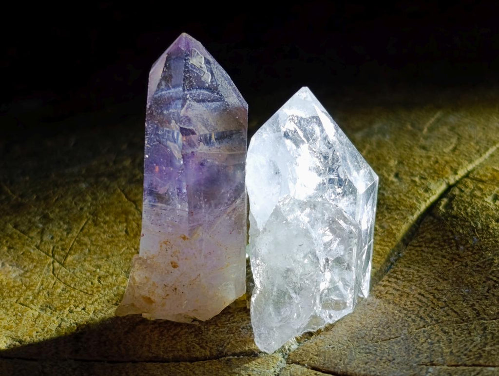 Natural Mix of Small Smokey Amethyst and Clear Quartz Crystals x 70 From Brandberg, Namibia - Toprock Gemstones and Minerals 