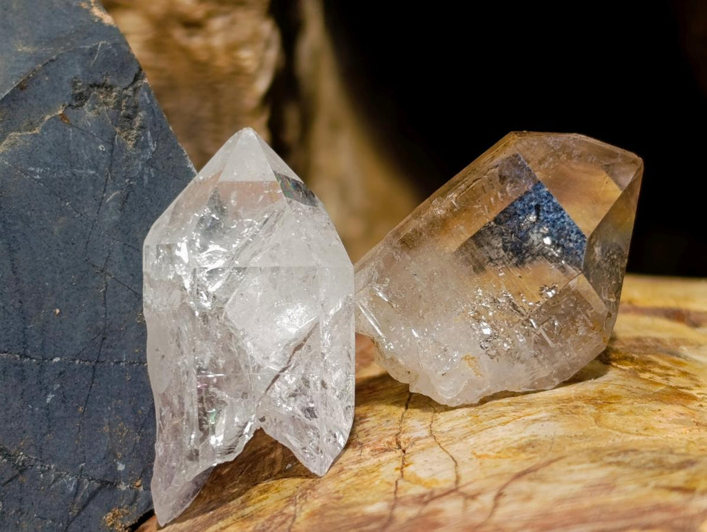 Natural Mix of Small Smokey Amethyst and Clear Quartz Crystals x 70 From Brandberg, Namibia - Toprock Gemstones and Minerals 