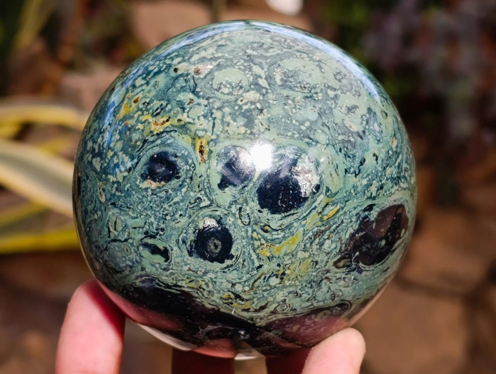 Polished Stromatolite Spheres x 3 From Katsepy, Madagascar - Toprock Gemstones and Minerals 