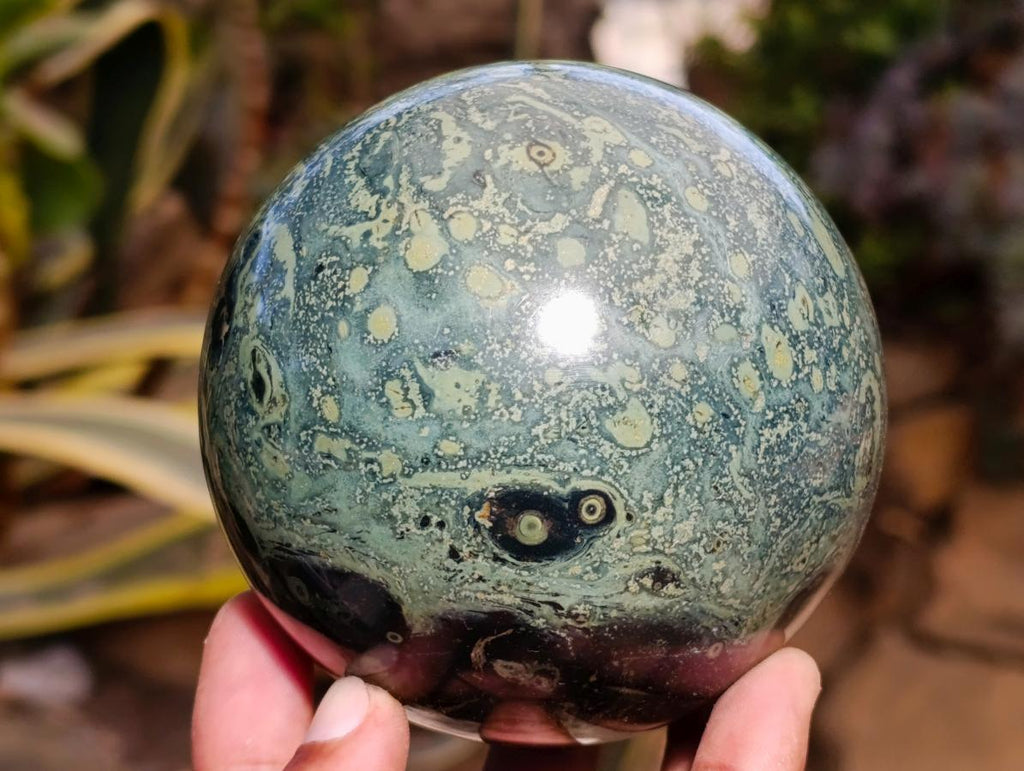 Polished Stromatolite Spheres x 3 From Katsepy, Madagascar - Toprock Gemstones and Minerals 