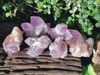 Natural Jacaranda Amethyst Crystal Clusters x 6 From Mumbwa, Zambia - Toprock Gemstones and Minerals 